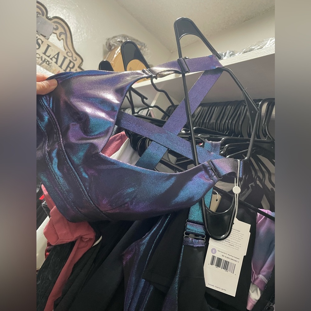 Holographic alpha sports bra